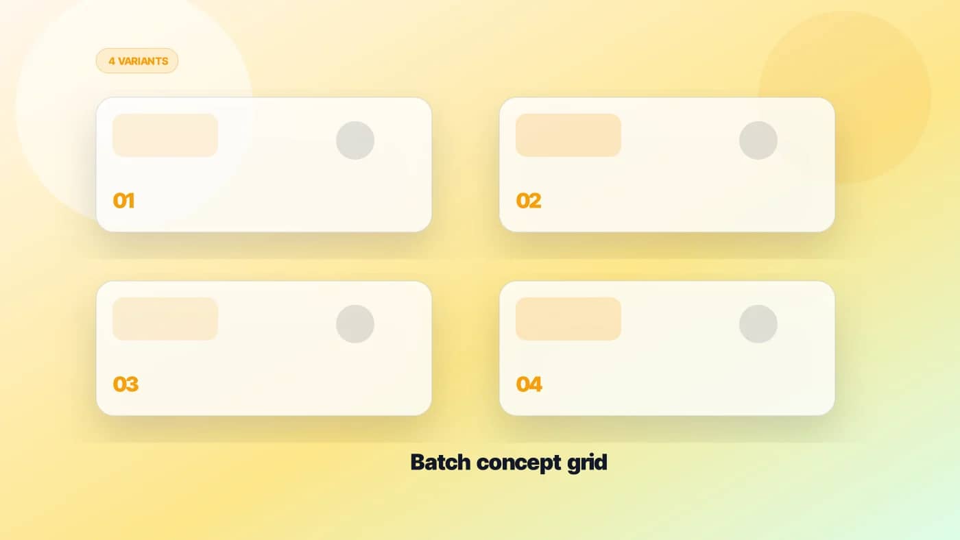 Nano Banana four-variant exploration grid