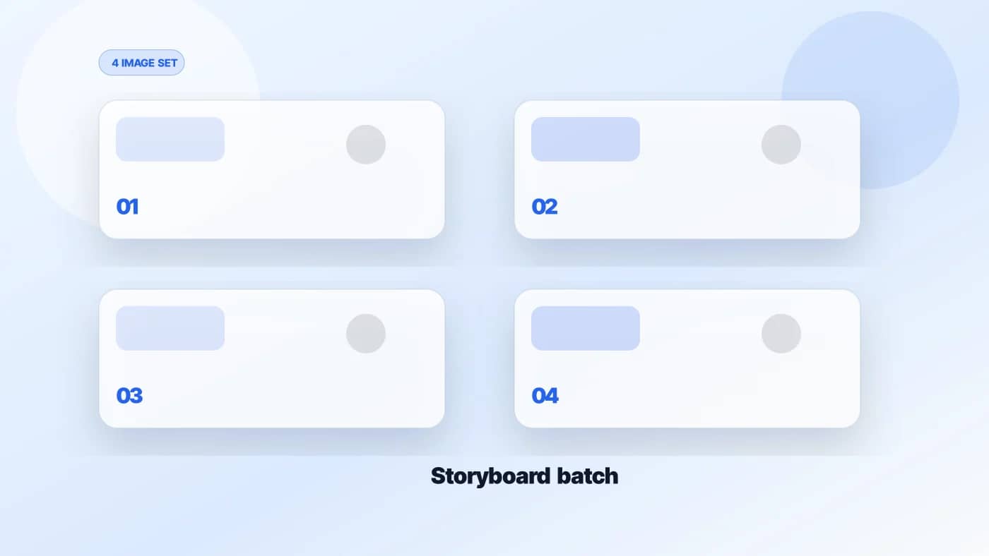 Seedream four-image storyboard batch